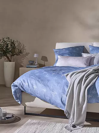 JOOP | Linge de lit en satin CORNFLOWER CHARM 70x90 / 140x220cm Stone | hellblau